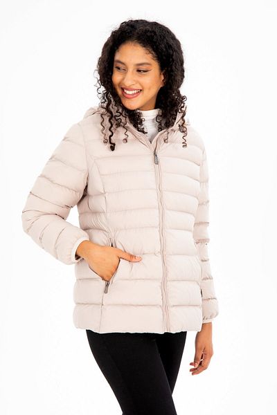 G-FOX Women's Short Detachable Hooded Padded Sports Puffer Jacket 8638