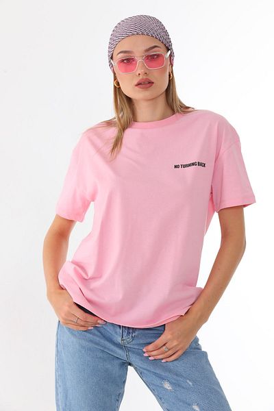 Batı Styling Γυναικείο μπλουζάκι με στάμπα Crew Neck