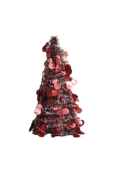 T.Concept Yılbaşı Masa Süsü Yeni Yıl Yapay Noel Ağacı Parlak Kırmızı