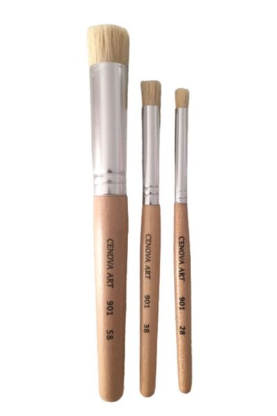 Cenova Art Stencil Tampon Fırçası 3'lü - Küçük Boy