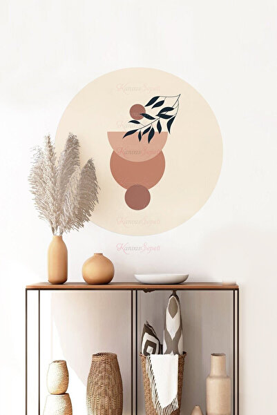 KanvasSepeti ملصق جداري على شكل قماش سميك ذاتي اللصق مزخرف بفن بوهيمي تجريدي