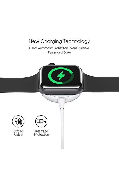 Deppo Trend Apple Watch 9 8 7 6 5 4 3 Se Uyumlu Şarj Cihazı Manyetik Şarj Kablosu Type-c Şarj Aleti