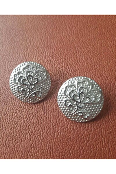 İMREN AKSESUAR Μεταλλικό κουμπί 1,5 εκ. με σχέδιο Imren25, επικαλυμμένο με νικέλιο, 1 συσκευασία 4 τεμάχια