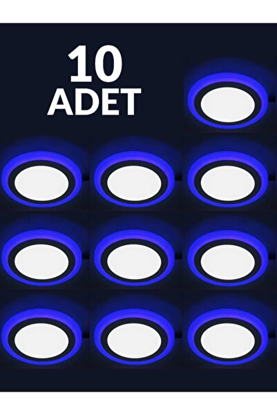 Hero Led 10'lu Paket 3 3 Watt Slım Led Panel - Mavi-beyaz Çift Renkli Led Panel