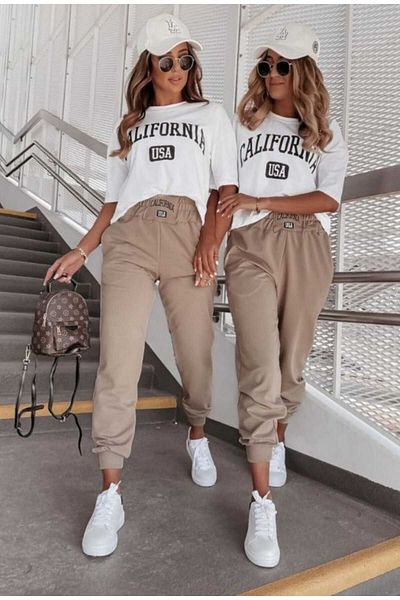 Limerence MK Γυναικεία στάμπα Καλιφόρνια T-shirt Ζώνη California printed αθλητική φόρμα
