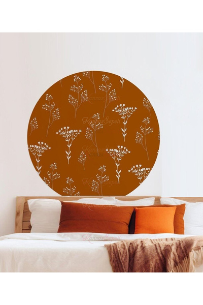 KanvasSepeti ملصق جداري على شكل قماش سميك ذاتي اللصق مزخرف بفن بوهيمي تجريدي