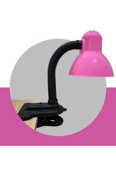 Okmino Kıskaçlı Masa Lambası (PEMBE)