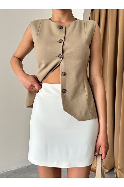 Laluvia Mink Waist Sitting Cotton Vest