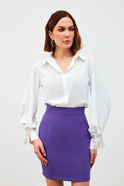Sateen قميص إكرو - أصفاد مع إكسسوارات