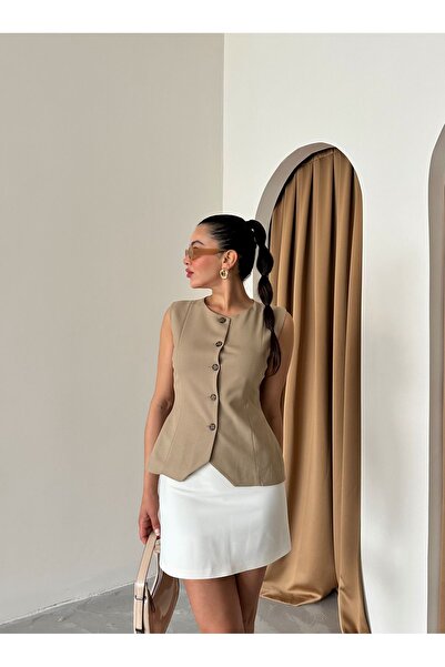 Laluvia Mink Waist Sitting Cotton Vest