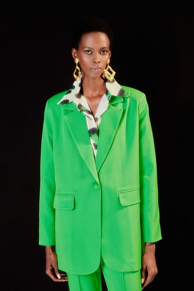Sateen Casual Classic Jacket Light Green