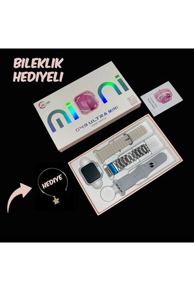 TMAX WATCH 9 ULTRA MİNİ G49 41MM WOMAN 3 KORDON VE 1 BİLEKLİK HEDİYELİ 2023 YENİ MODEL