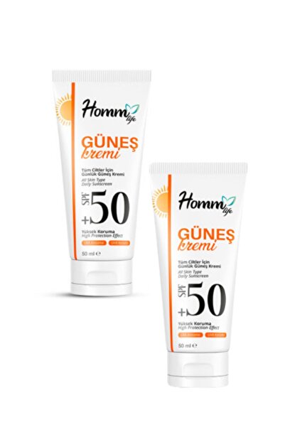 Homm Life Güneş Kremi 50 Spf 50 Ml x 2 Adet