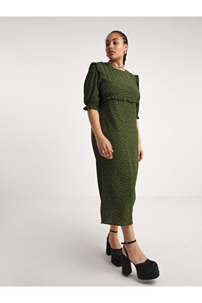 MİSELL Сукня середньої довжини з велосипедним коміром і рюшами