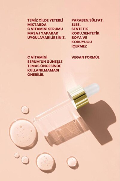 Bade Natural C Vitamini Yüz Serumu Aydınlatıcı, Ton Eşitleyici Ve Leke Karşıtı 30 ml