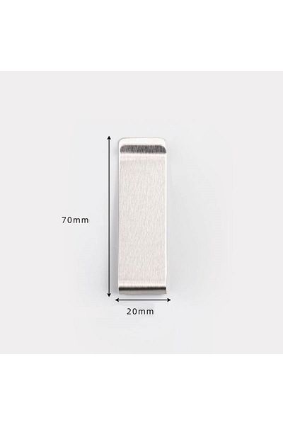 SPELT Metal Paper Money Buckle Card Holder Clip Wallet Paper Clip Silver 70 Mm X 20 Mm