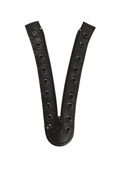 SINGLE SWORD Μαύρες στρατιωτικές μπότες με φερμουάρ - Συσκευή δαντέλας για μπότες