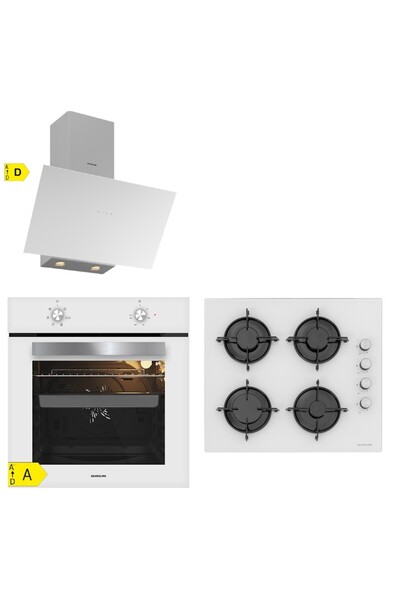 Silverline Ankastre Set (BO65E1W01-CS5349W01-3481 BEYAZ)