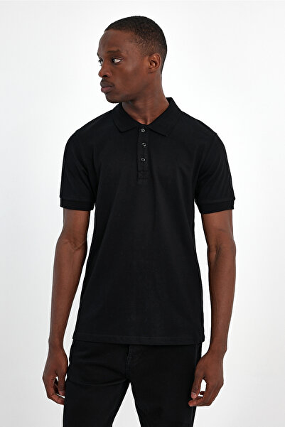 CLIPMAN Чоловічий комплект з 3 предметів чорного кольору з бавовняним коміром-поло