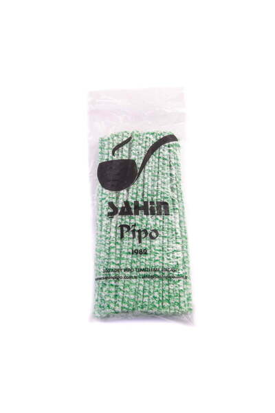 Şahin 100 Adet 15cm Konik-spiral Pamuklu Yeşil/beyaz Temizleme Fırçası (202208)