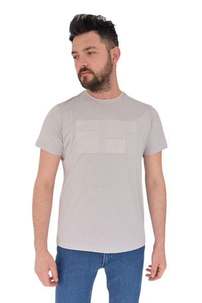 DYNAMO Ανδρικό μπλουζάκι με στάμπα με λαιμόκοψη 2385 Bgl-st02824
