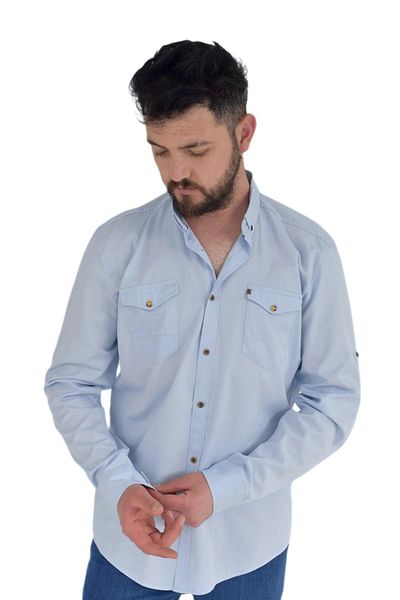 DYNAMO Cămașă sport de mărime mare pentru bărbați Silim Fit 9716 Bgl-st02730