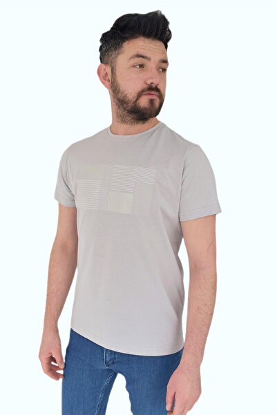 DYNAMO Чоловіча футболка з принтом і круглим вирізом 2385 Bgl-st02824