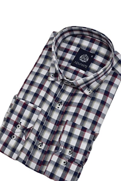 ADVANTE Чоловіча картата класична сорочка з довгими рукавами Oxford Bgl-st02988