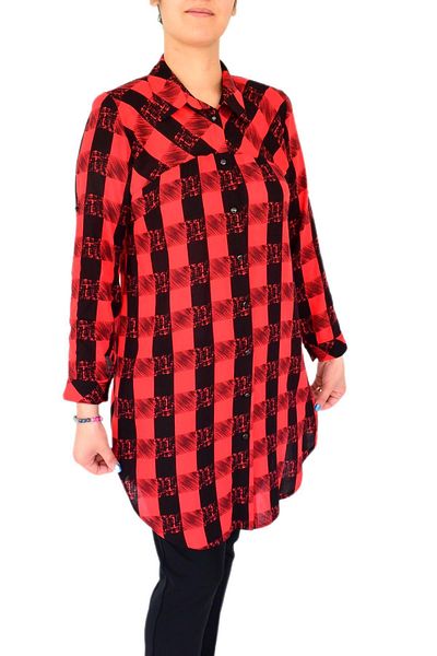 Nazal تونيك نسائي منقوش بمربعات BGL-ST02956