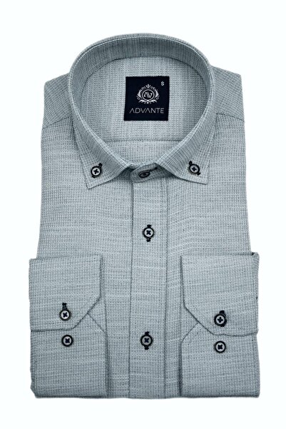 ADVANTE Чоловіча сорочка з довгими рукавами, плетена тканина Bgl-st02983