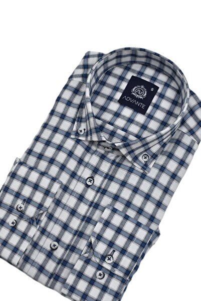 ADVANTE Чоловіча картата класична сорочка з довгими рукавами Oxford Bgl-st02989