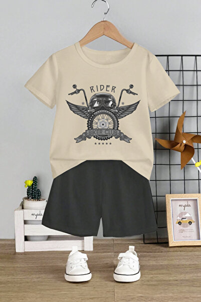 MYADA Set pentru copii cu imprimeu Rider Club - Decolteu, set de 2 20206