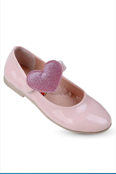 VERA LİFE Balerini din piele cu fundă inimă pentru copii
