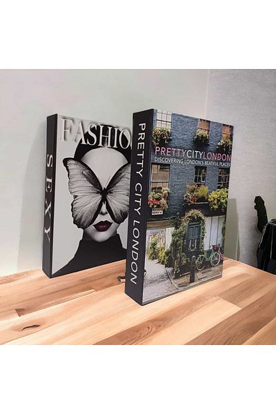 NARİBA Decorative Book Box Set of 2
