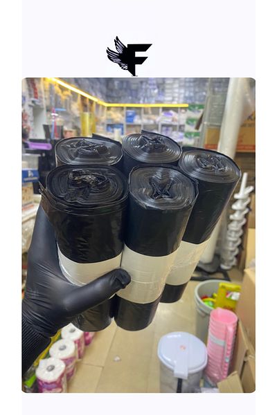 FİGANLAR 400g 10-Piece Jumbo Size Black Garbage Bag and Bag - 80x110 Roll
