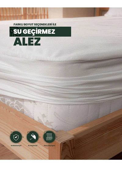 AYHOME Единичен бял еластичен калъф за матрак - 120x200 см