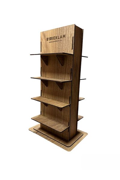 Bir Reklam Дървена поставка за козметични бижута, 3 мм MDF, лазерно изрязана, несглобена