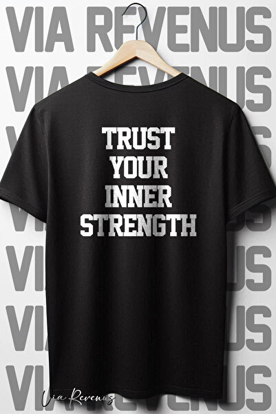 Vordevia Güven Štampano Crna Oversize kroj T-shirt - okrugla kragna