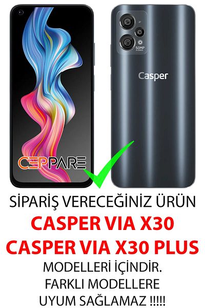 CASPER Via X30 / Casper X30 Plus Compatible Full Covering A++ Silicone Case with Printed and Camera Protection