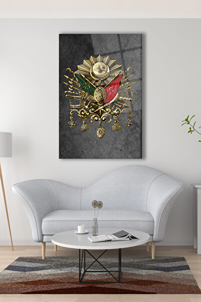 duvarsanatı Osmanski grb Tuğra, vertikalna staklena slika, moderna dekoracija...