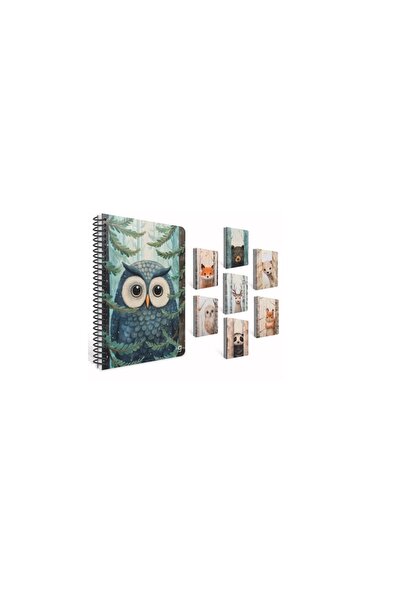 Gıpta Sneak Peek Spiralli Karton Kapak Defter A4 80 Yaprak Kareli 7291 (Karış...