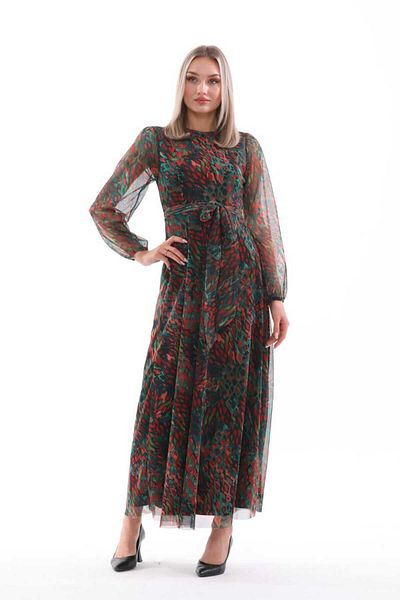 CİXAPLE Φόρεμα Lycra Crew Neck Maxi