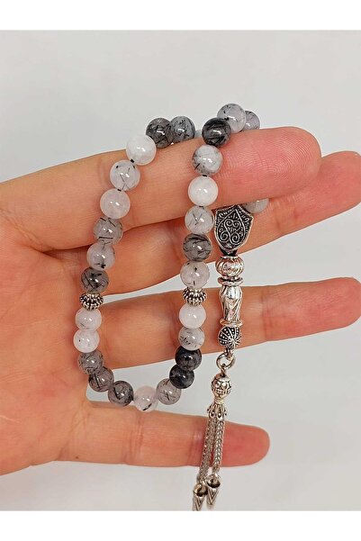 Yasamtohumu 6 мм рутиловий кварцовий чотки - набір з 33 штук