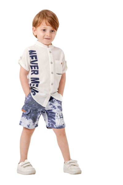 MDM Комплект для хлопчика, 2 предмети - шорти та сорочка з батиком