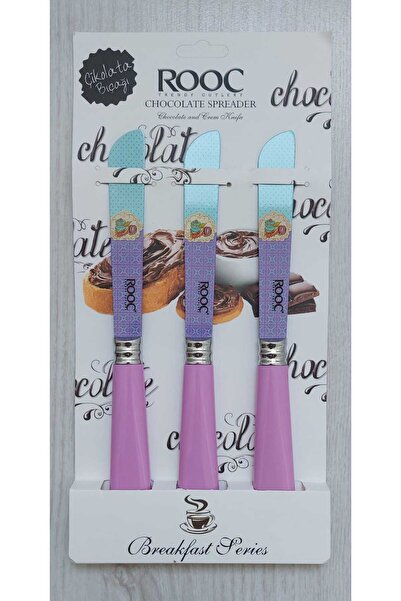 Rooc Kahvaltı Çikolata Tereyağı Sürme Bıçağı LİLA 3'lü