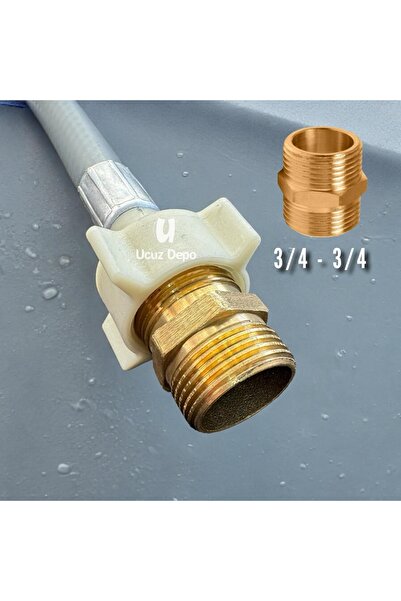 Ucuz Depo Çamaşır Ve Bulaşık Makinesi Temiz Su Hortum Ekleme Uzatma Nipel 3/4-3/4