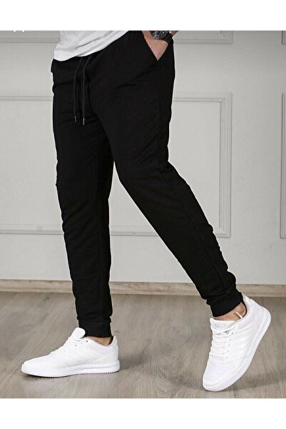 NİCE Black Men's Oversize Sweatpants - Basic Model