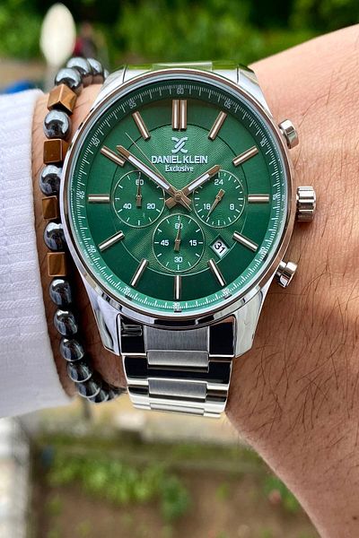 Daniel Klein Men's Wristwatch - New Season Stainless Steel Cord, 3ATM Waterproof + Bracelet Gift