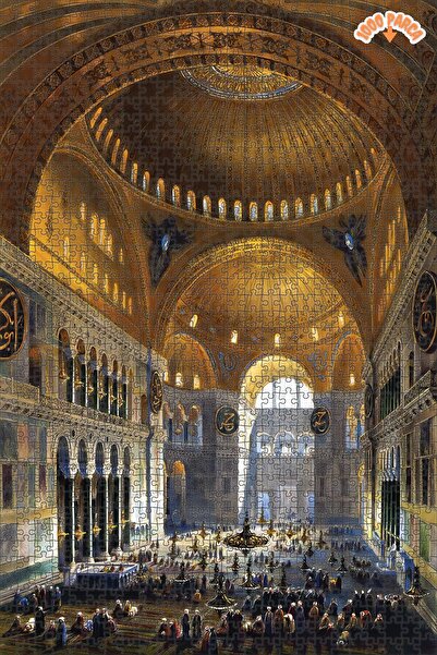 Teona Ahşap ayosofya camiinde ilk namaz Dekoratif Çift Katlı Çerçeveli Asılab...