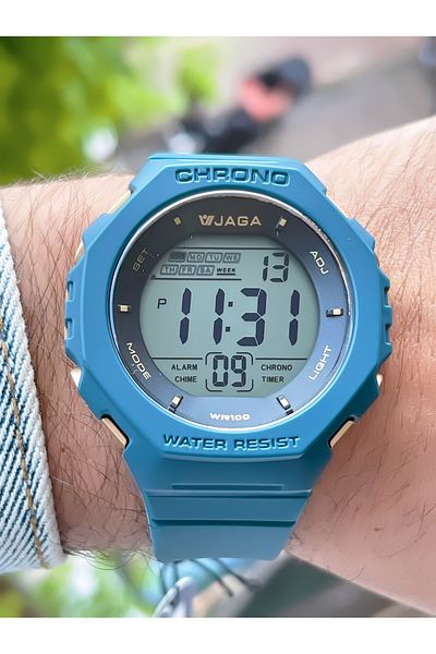 Jaga 10 Atm Waterproof Digital Men's Wristwatch with Chronometer